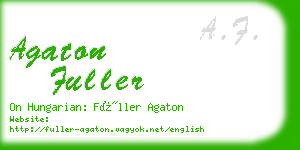 agaton fuller business card